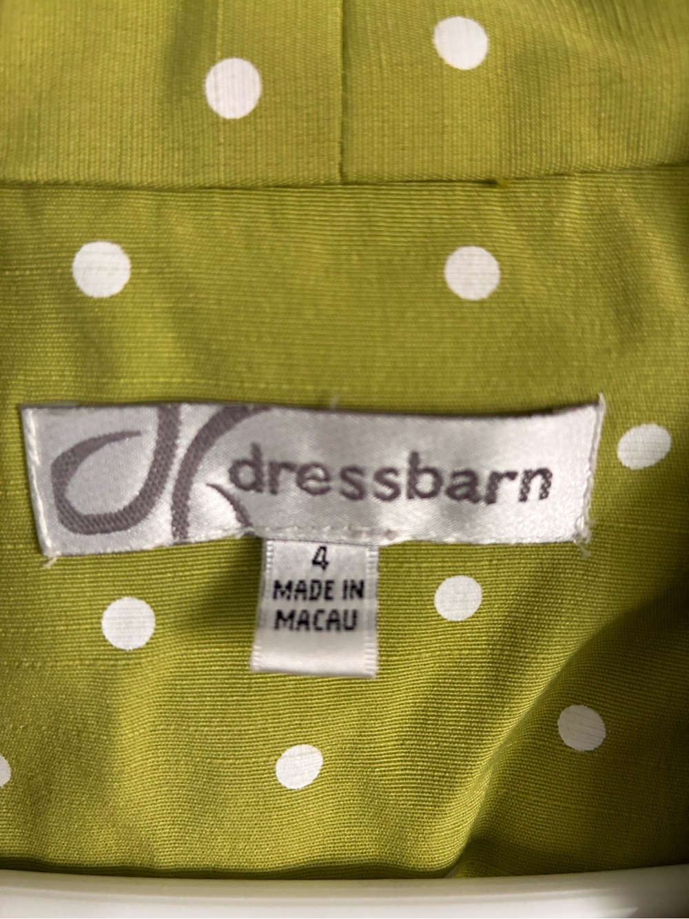 dressbarn Lime Green Polka Dot Dress - Picture 2 of 5